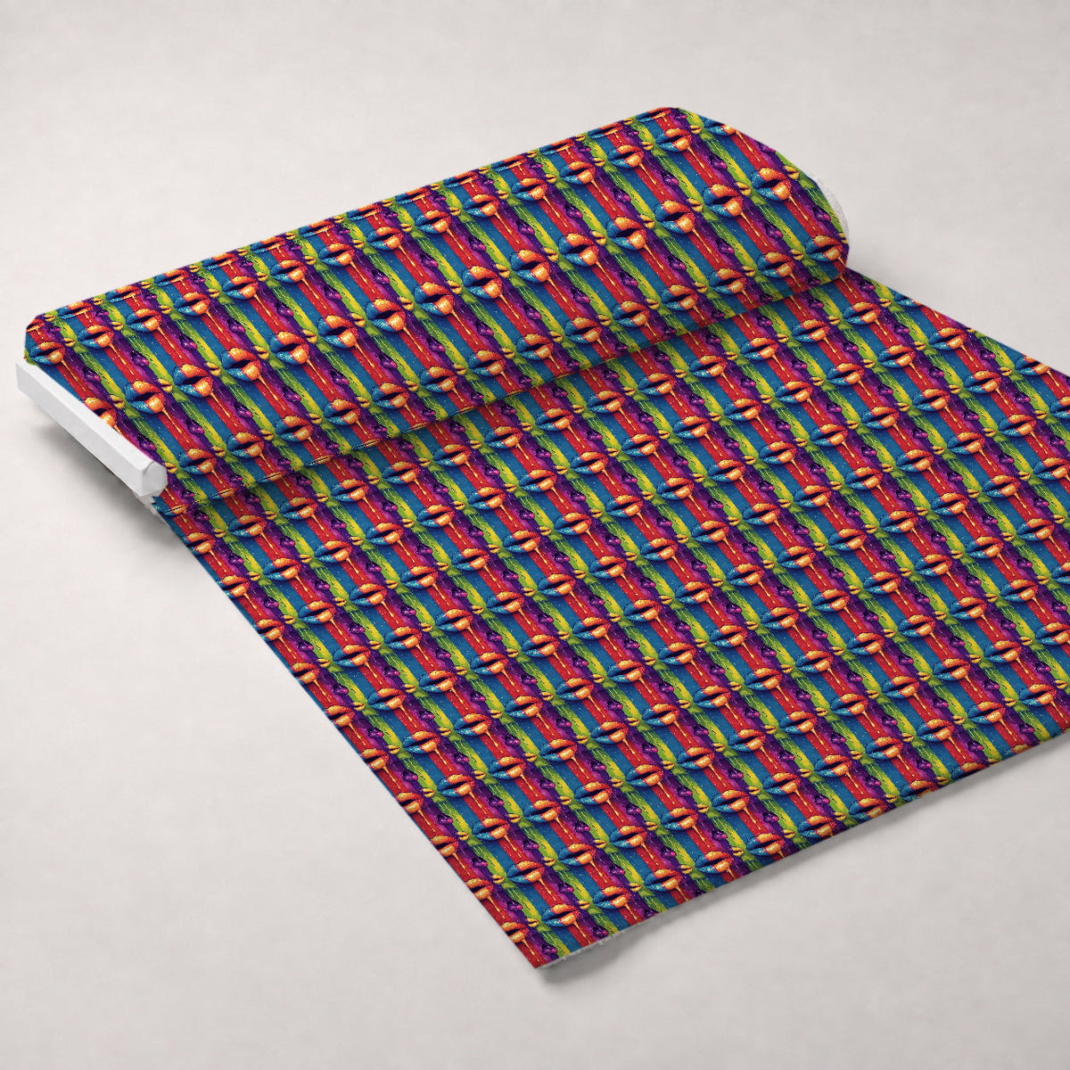 Melting Kisses Pattern 11 Fleece Fabric — fleece fabric unrolled bolt preview (mv-fleece-v1:bolt)