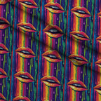 Melting Kisses Pattern 5 Fleece Fabric — fleece fabric folded close-up preview (mv-fleece-v1:lying)