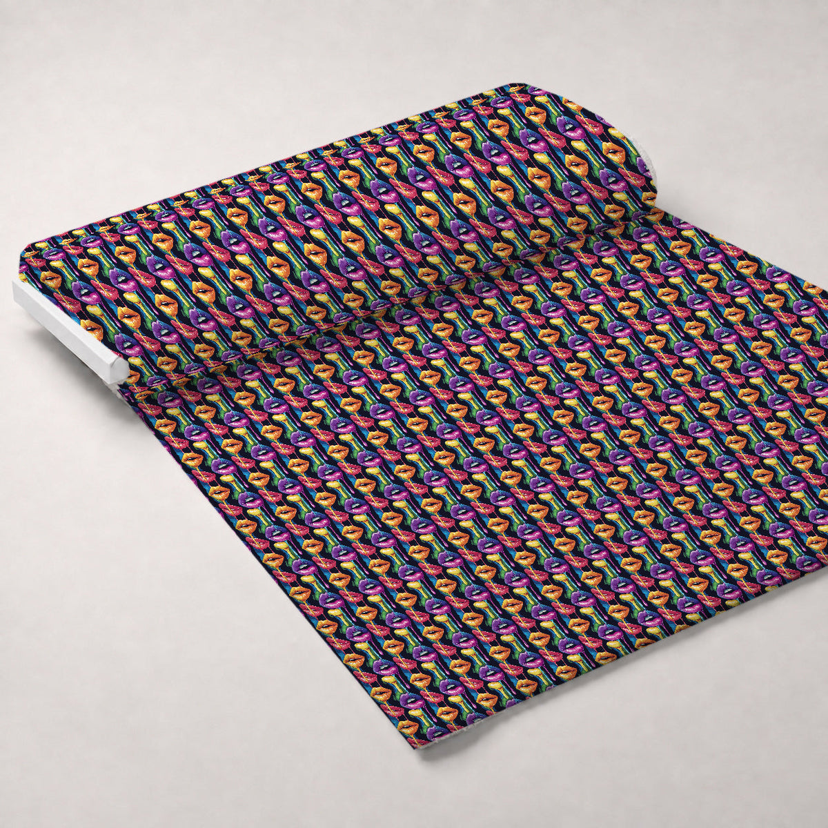 Melting Kisses Pattern 9 Fleece Fabric — fleece fabric unrolled bolt preview (mv-fleece-v1:bolt)