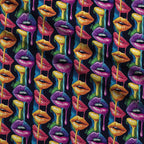 Melting Kisses Pattern 9 Fleece Fabric — fleece fabric folded close-up preview (mv-fleece-v1:lying)