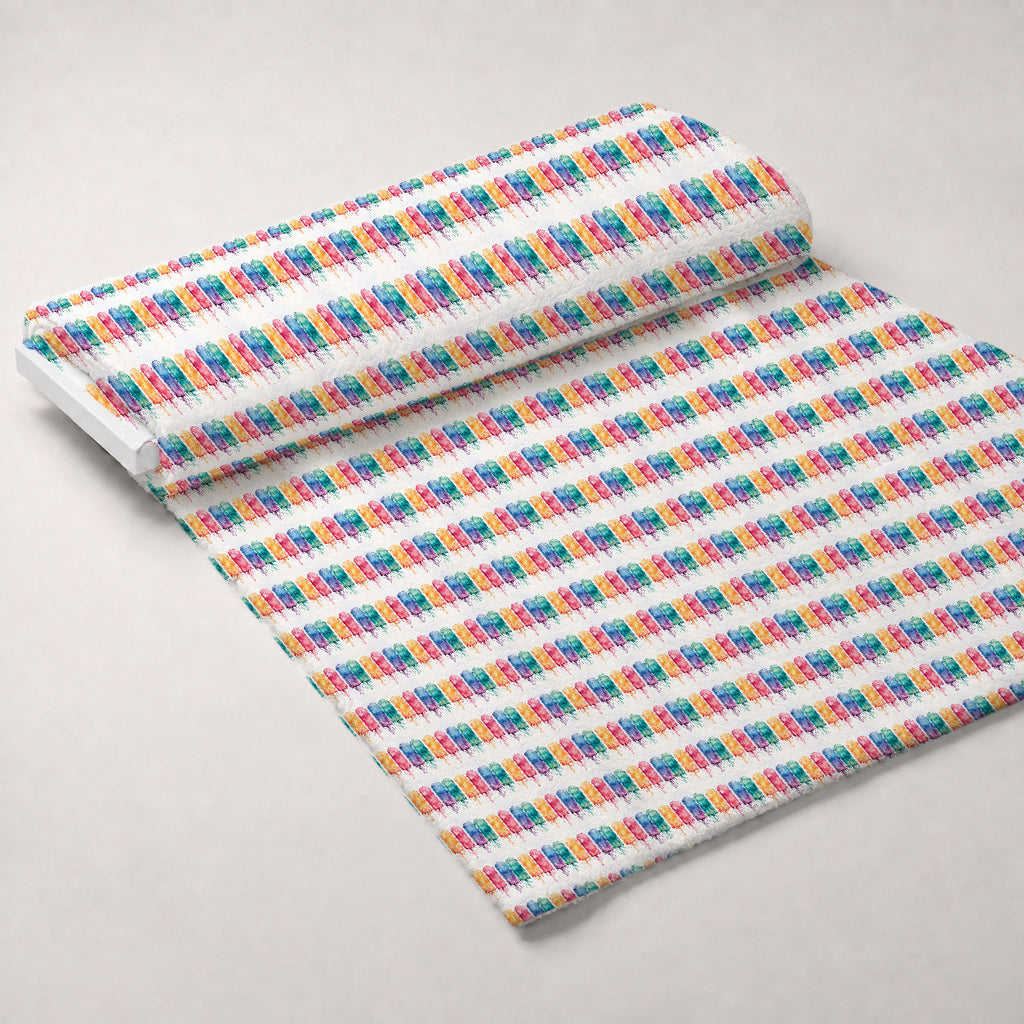 Melty Rainbow Pops Pattern 1 Fleece Fabric — fleece fabric unrolled bolt preview (mv-fleece-v1:bolt)