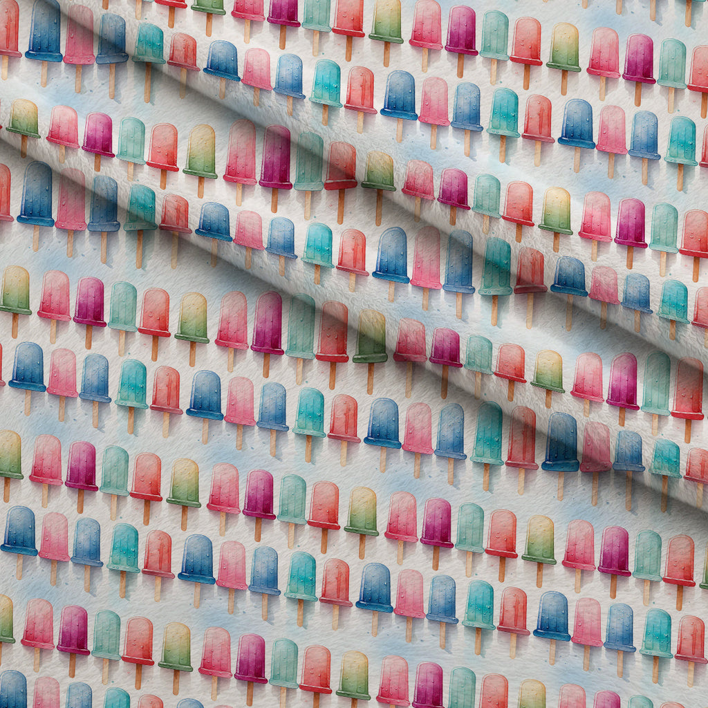 Melty Rainbow Pops Pattern 12 Fleece Fabric — fleece fabric folded close-up preview (mv-fleece-v1:lying)