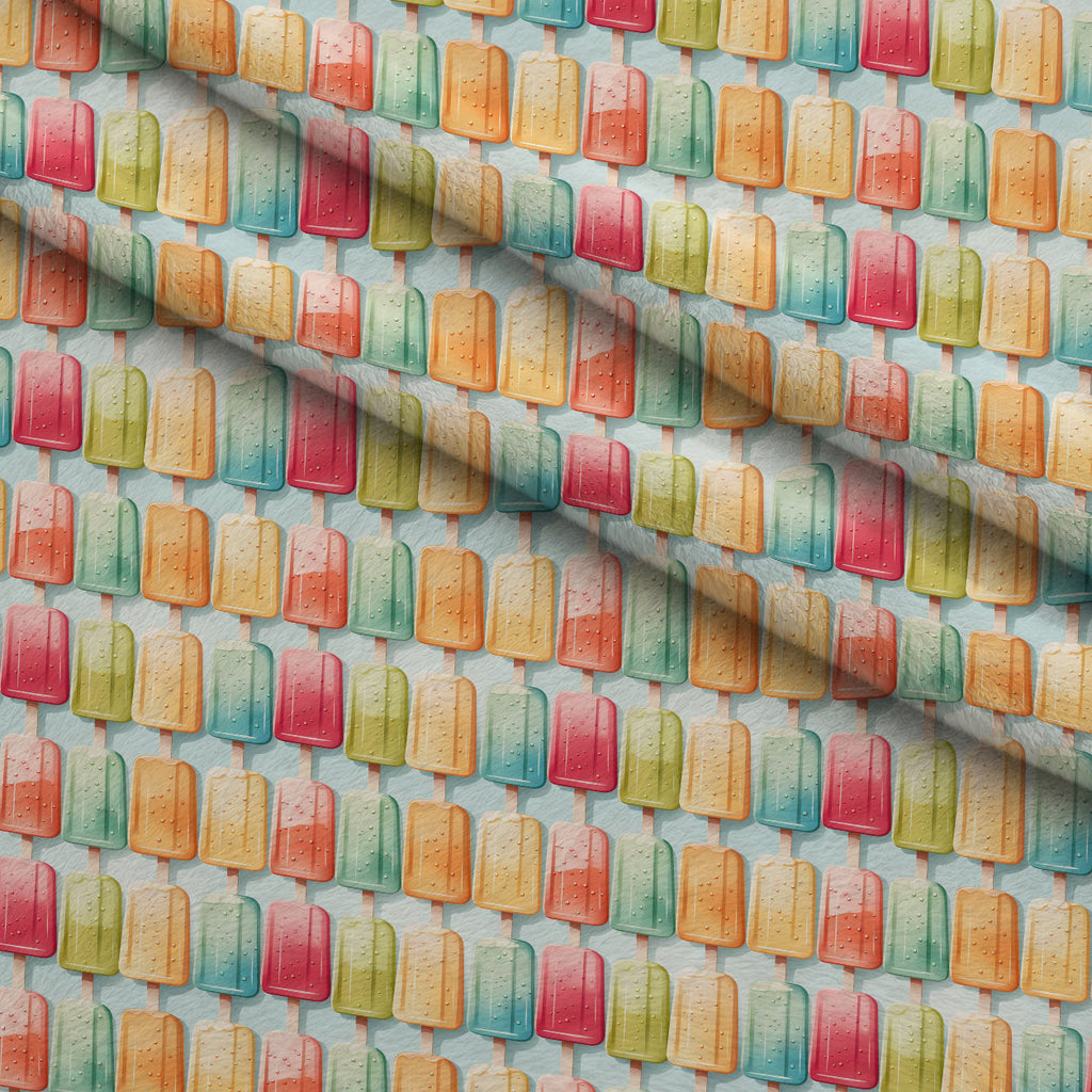 Melty Rainbow Pops Pattern 6 Fleece Fabric — fleece fabric folded close-up preview (mv-fleece-v1:lying)