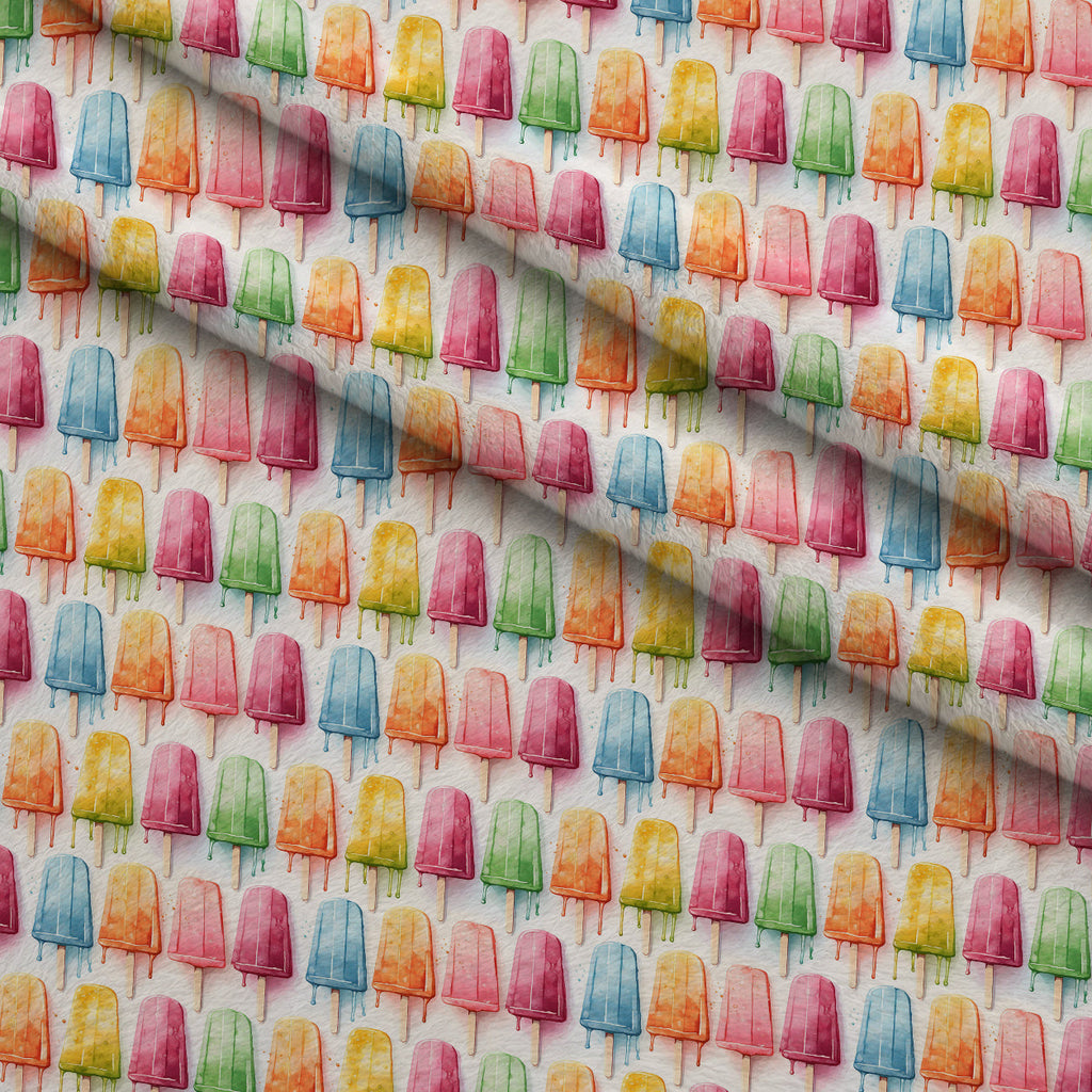 Melty Rainbow Pops Pattern 9 Fleece Fabric — fleece fabric folded close-up preview (mv-fleece-v1:lying)
