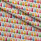 Melty Rainbow Pops Pattern 9 Fleece Fabric — fleece fabric folded close-up preview (mv-fleece-v1:lying)