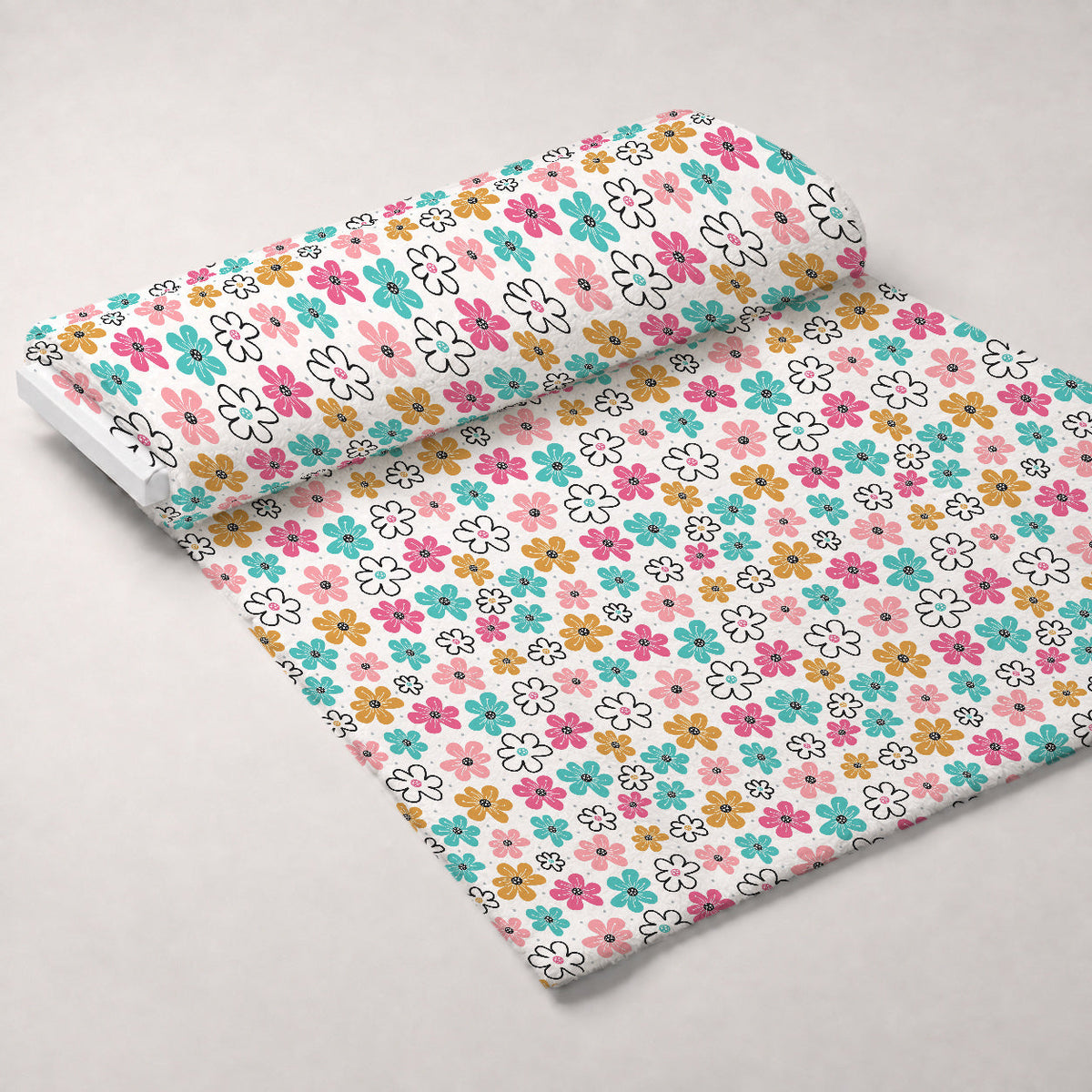 Memphis Confetti Pattern 10 Fleece Fabric — fleece fabric unrolled bolt preview (mv-fleece-v1:bolt)