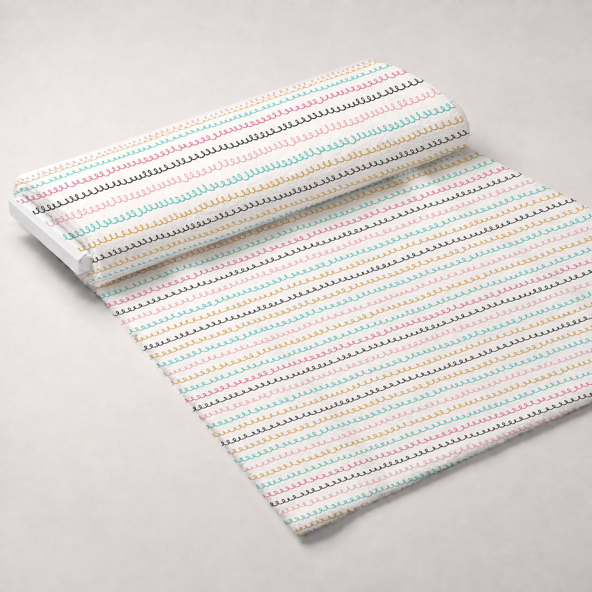 Memphis Confetti Pattern 11 Fleece Fabric — fleece fabric unrolled bolt preview (mv-fleece-v1:bolt)