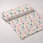 Memphis Confetti Pattern 12 Fleece Fabric — fleece fabric unrolled bolt preview (mv-fleece-v1:bolt)