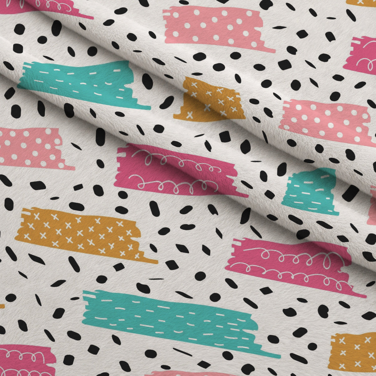 Memphis Confetti Pattern 13 Fleece Fabric — fleece fabric folded close-up preview (mv-fleece-v1:lying)