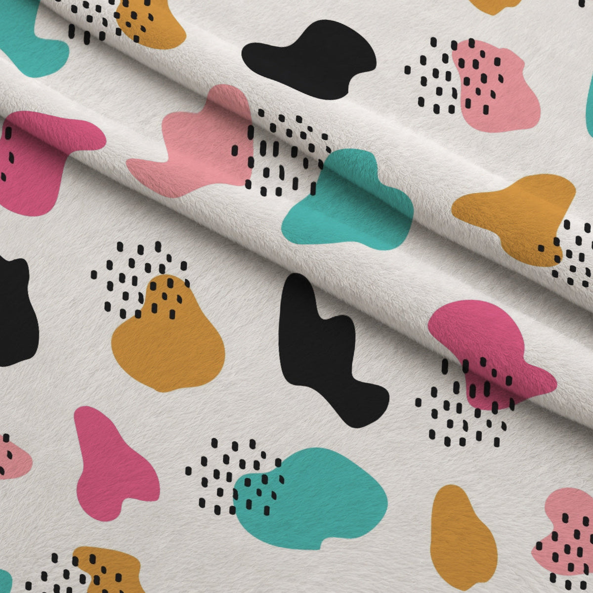Memphis Confetti Pattern 15 Fleece Fabric — fleece fabric folded close-up preview (mv-fleece-v1:lying)