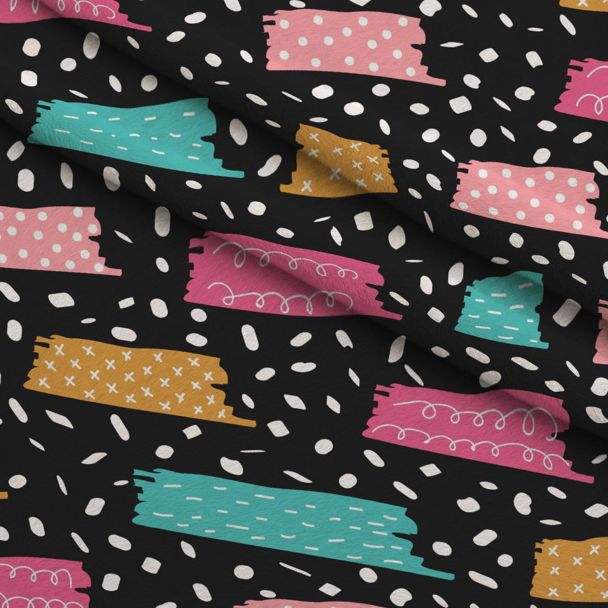 Memphis Confetti Pattern 16 Fleece Fabric — fleece fabric folded close-up preview (mv-fleece-v1:lying)