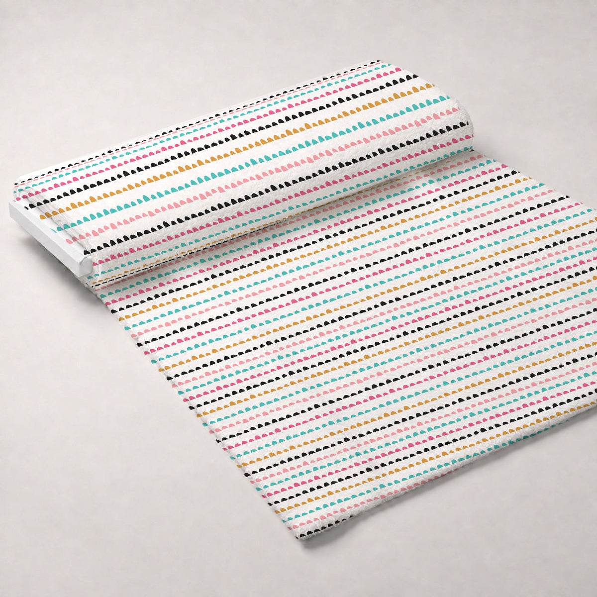 Memphis Confetti Pattern 5 Fleece Fabric — fleece fabric unrolled bolt preview (mv-fleece-v1:bolt)