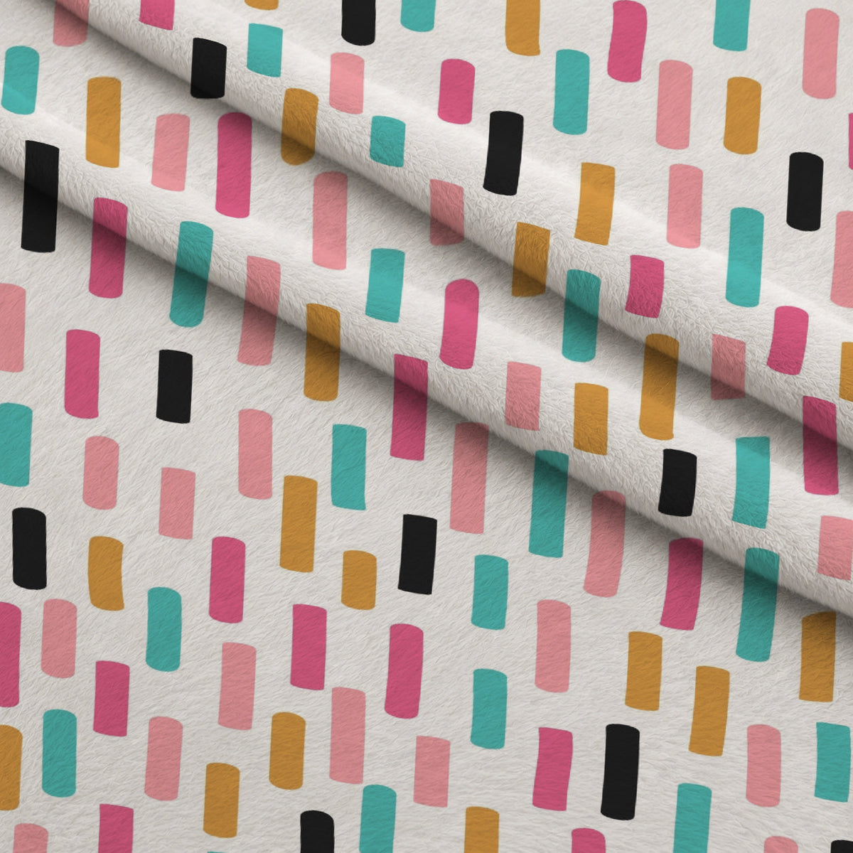Memphis Confetti Pattern 6 Fleece Fabric — fleece fabric folded close-up preview (mv-fleece-v1:lying)
