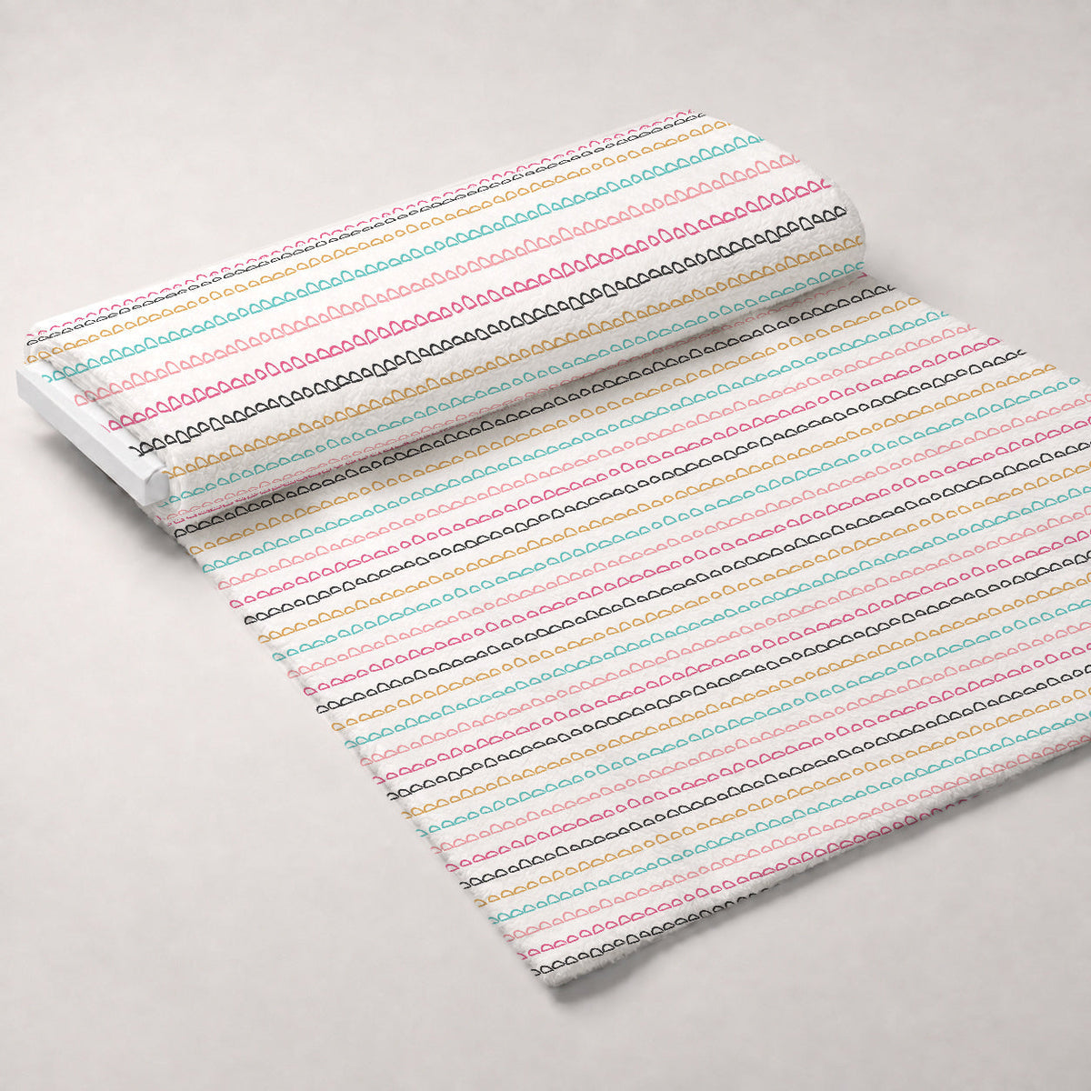 Memphis Confetti Pattern 7 Fleece Fabric — fleece fabric unrolled bolt preview (mv-fleece-v1:bolt)