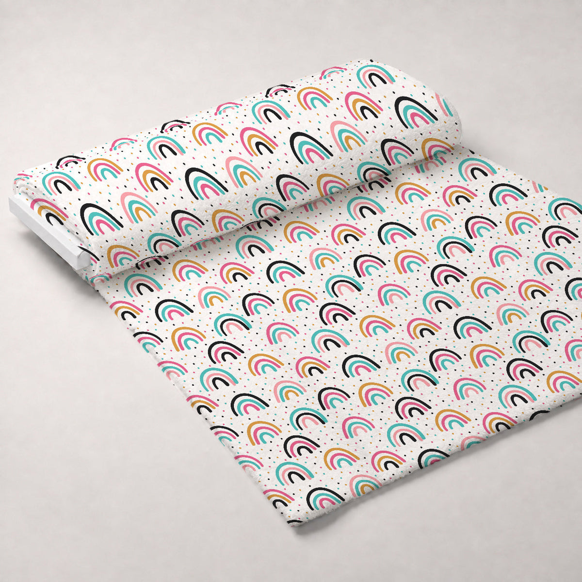 Memphis Confetti Pattern 8 Fleece Fabric — fleece fabric unrolled bolt preview (mv-fleece-v1:bolt)