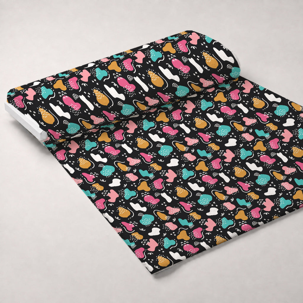 Memphis Confetti Pattern 9 Fleece Fabric — fleece fabric unrolled bolt preview (mv-fleece-v1:bolt)