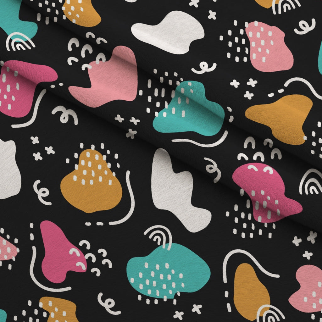 Memphis Confetti Pattern 9 Fleece Fabric — fleece fabric folded close-up preview (mv-fleece-v1:lying)
