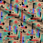 Memphis Pop Pattern 1 Fleece Fabric — fleece fabric folded close-up preview (mv-fleece-v1:lying)