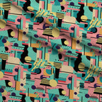 Memphis Pop Pattern 13 Fleece Fabric — fleece fabric folded close-up preview (mv-fleece-v1:lying)