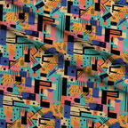 Memphis Pop Pattern 16 Fleece Fabric — fleece fabric folded close-up preview (mv-fleece-v1:lying)