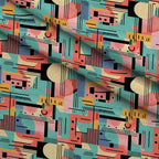 Memphis Pop Pattern 18 Fleece Fabric — fleece fabric folded close-up preview (mv-fleece-v1:lying)