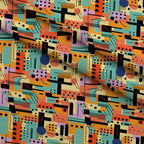 Memphis Pop Pattern 8 Fleece Fabric — fleece fabric folded close-up preview (mv-fleece-v1:lying)