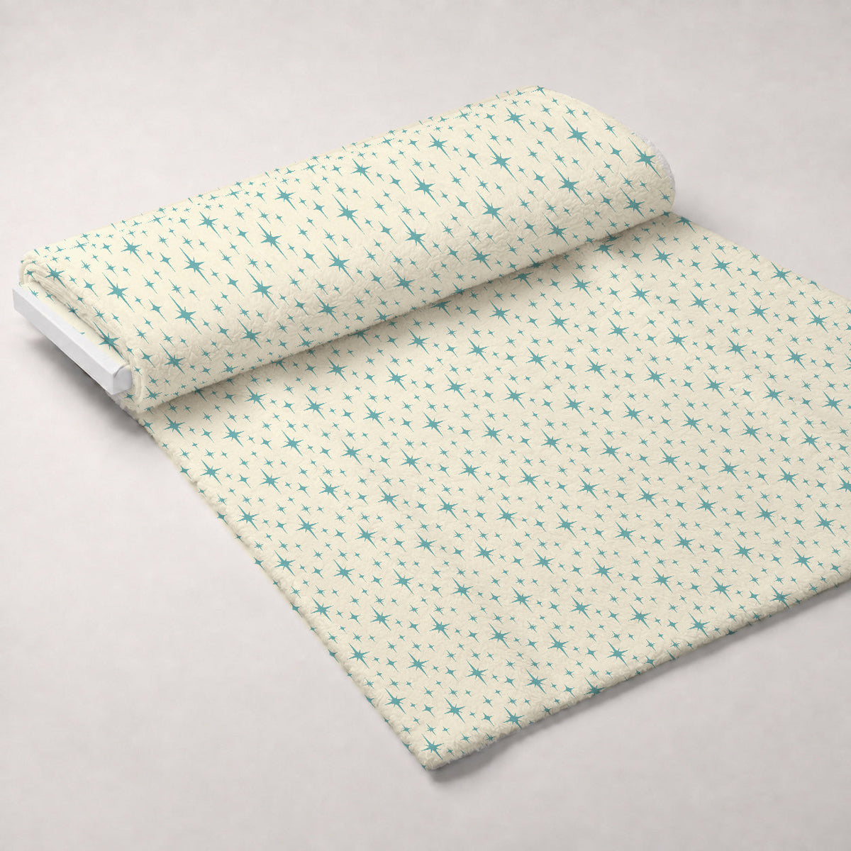 Midcentury Sparkle Pattern 1 Fleece Fabric — fleece fabric unrolled bolt preview (mv-fleece-v1:bolt)