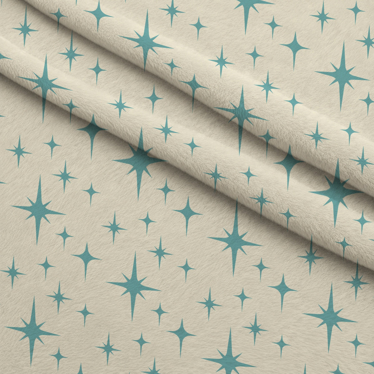 Midcentury Sparkle Pattern 1 Fleece Fabric — fleece fabric folded close-up preview (mv-fleece-v1:lying)