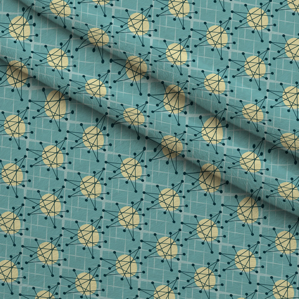 Midcentury Sparkle Pattern 3 Fleece Fabric — fleece fabric folded close-up preview (mv-fleece-v1:lying)