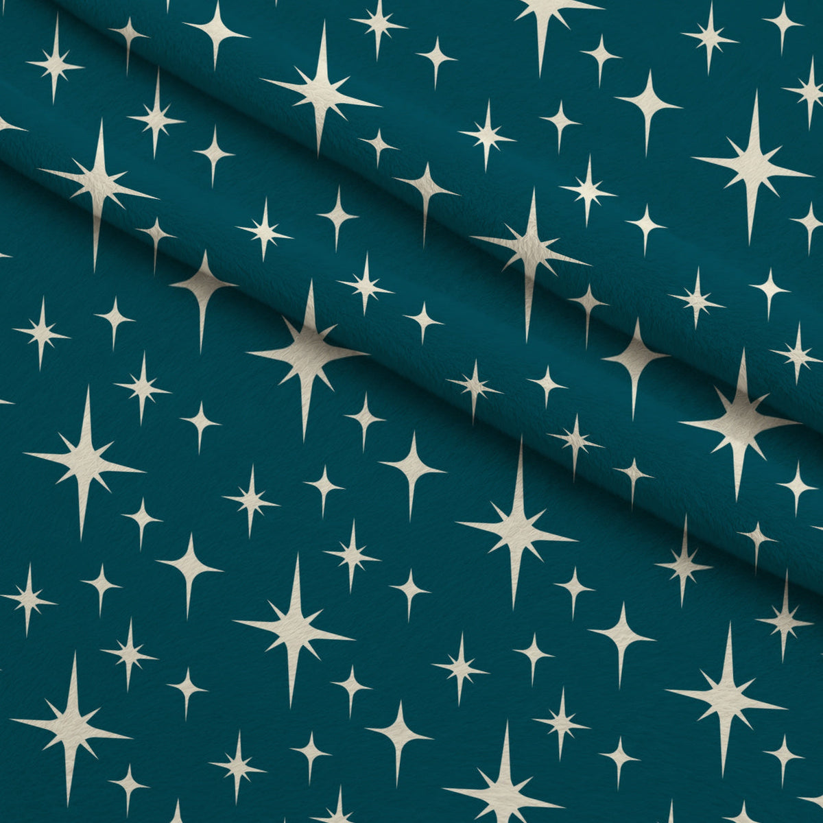 Midcentury Sparkle Pattern 7 Fleece Fabric — fleece fabric folded close-up preview (mv-fleece-v1:lying)