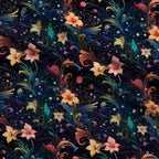 Midnight Blooms Pattern 2 Fleece Fabric — fleece fabric folded close-up preview (mv-fleece-v1:lying)