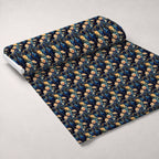 Midnight Blooms Pattern 3 Fleece Fabric — fleece fabric unrolled bolt preview (mv-fleece-v1:bolt)