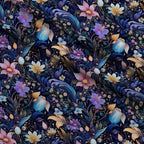 Midnight Blooms Pattern 8 Fleece Fabric — fleece fabric folded close-up preview (mv-fleece-v1:lying)