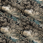 Midnight Bramble Pattern 1 Fleece Fabric — fleece fabric folded close-up preview (mv-fleece-v1:lying)