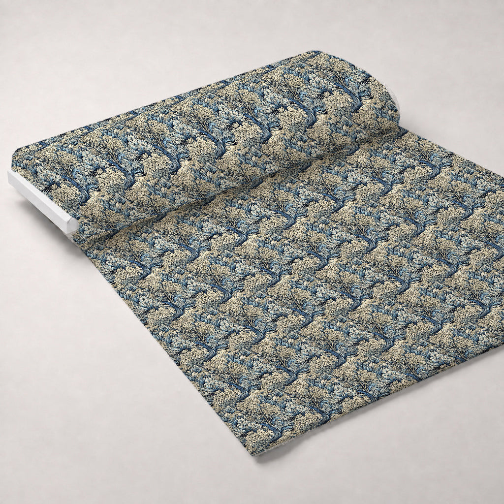 Midnight Bramble Pattern 2 Fleece Fabric — fleece fabric unrolled bolt preview (mv-fleece-v1:bolt)