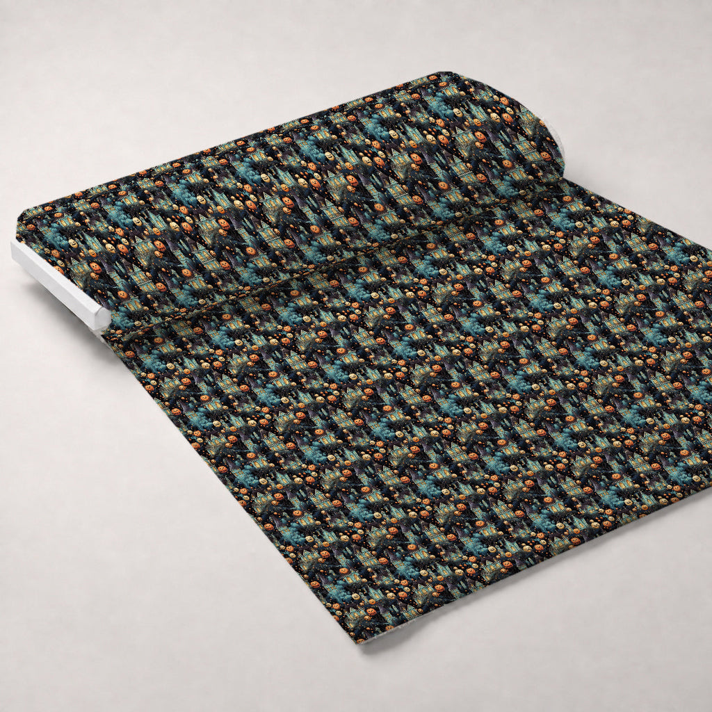 Midnight Familiars Pattern 10 Fleece Fabric — fleece fabric unrolled bolt preview (mv-fleece-v1:bolt)