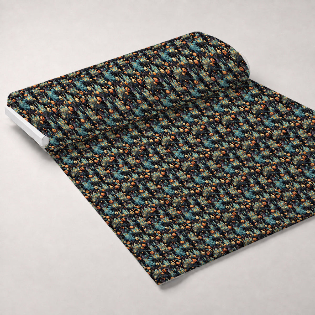 Midnight Familiars Pattern 10 Fleece Fabric — fleece fabric unrolled bolt preview (mv-fleece-v1:bolt)
