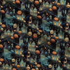 Midnight Familiars Pattern 10 Fleece Fabric — fleece fabric folded close-up preview (mv-fleece-v1:lying)