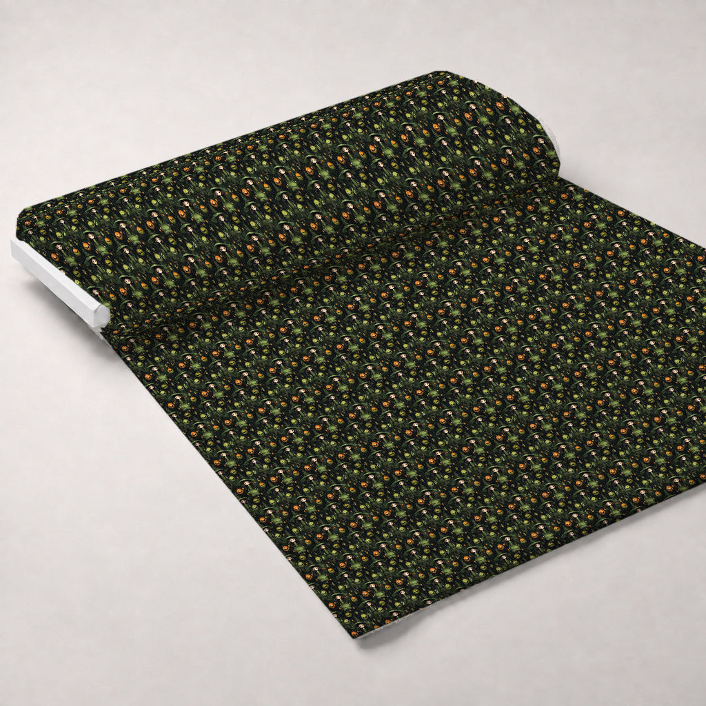 Midnight Familiars Pattern 3 Fleece Fabric — fleece fabric unrolled bolt preview (mv-fleece-v1:bolt)