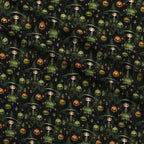 Midnight Familiars Pattern 3 Fleece Fabric — fleece fabric folded close-up preview (mv-fleece-v1:lying)