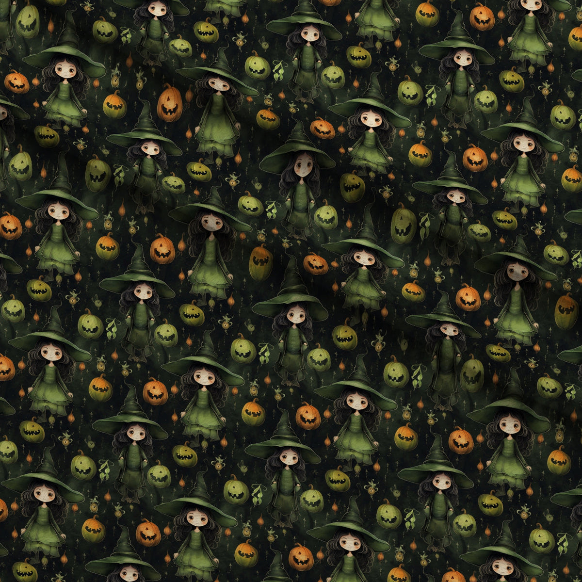 Midnight Familiars Pattern 3 Fleece Fabric — fleece fabric folded close-up preview (mv-fleece-v1:lying)