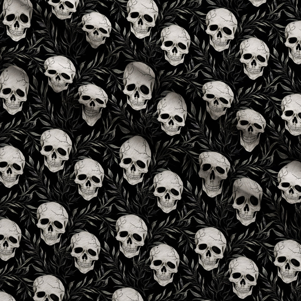 Midnight Familiars Pattern 7 Fleece Fabric — fleece fabric folded close-up preview (mv-fleece-v1:lying)