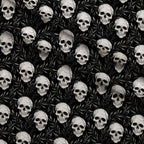Midnight Familiars Pattern 7 Fleece Fabric — fleece fabric folded close-up preview (mv-fleece-v1:lying)