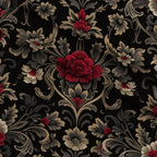 Midnight Filigree Pattern 1 Fleece Fabric — fleece fabric folded close-up preview (mv-fleece-v1:lying)