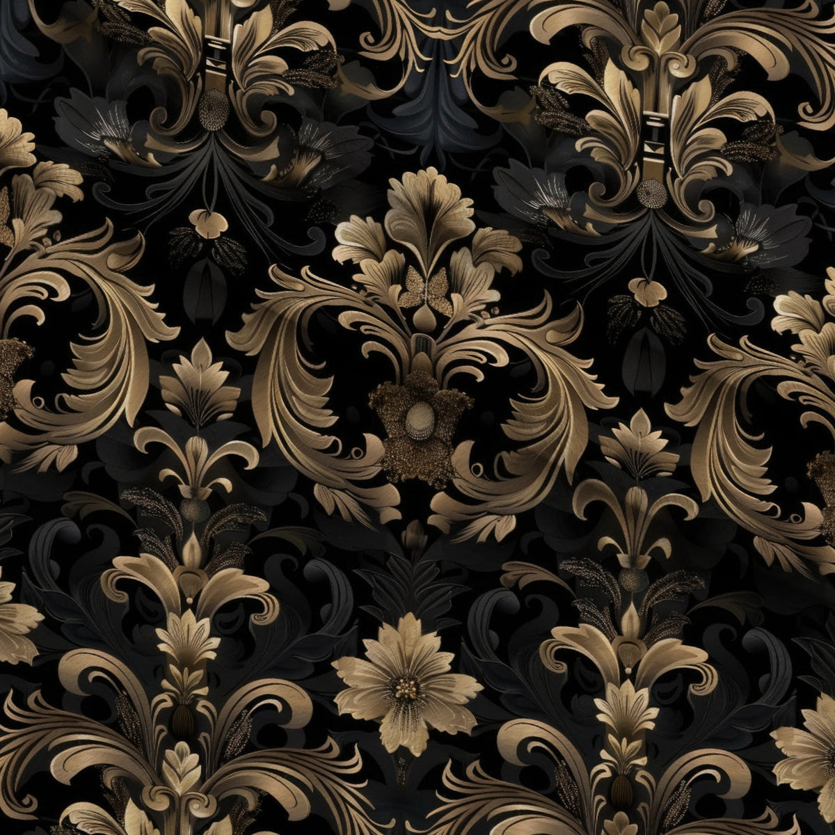 Midnight Filigree Pattern 11 Fleece Fabric — fleece fabric folded close-up preview (mv-fleece-v1:lying)