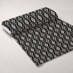 Midnight Filigree Pattern 2 Fleece Fabric — fleece fabric unrolled bolt preview (mv-fleece-v1:bolt)