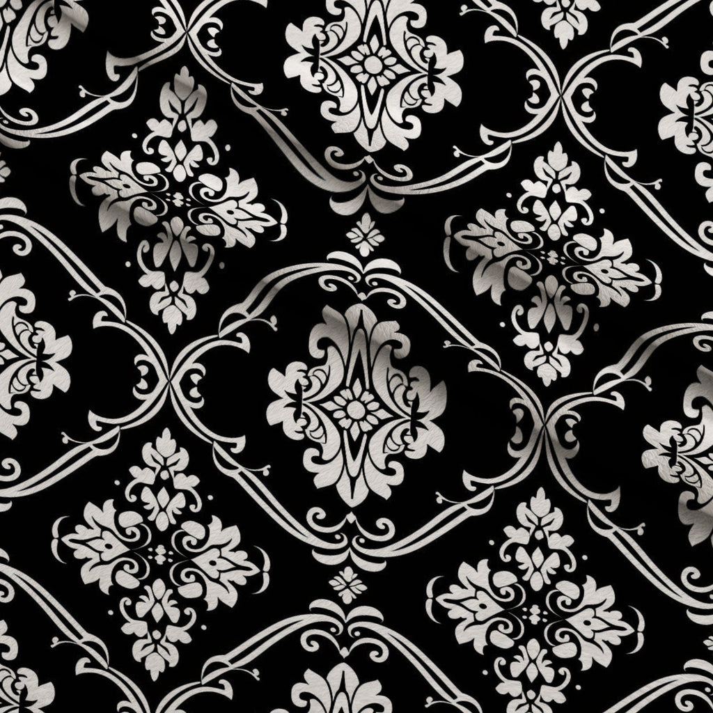 Midnight Filigree Pattern 2 Fleece Fabric — fleece fabric folded close-up preview (mv-fleece-v1:lying)