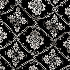Midnight Filigree Pattern 2 Fleece Fabric — fleece fabric folded close-up preview (mv-fleece-v1:lying)