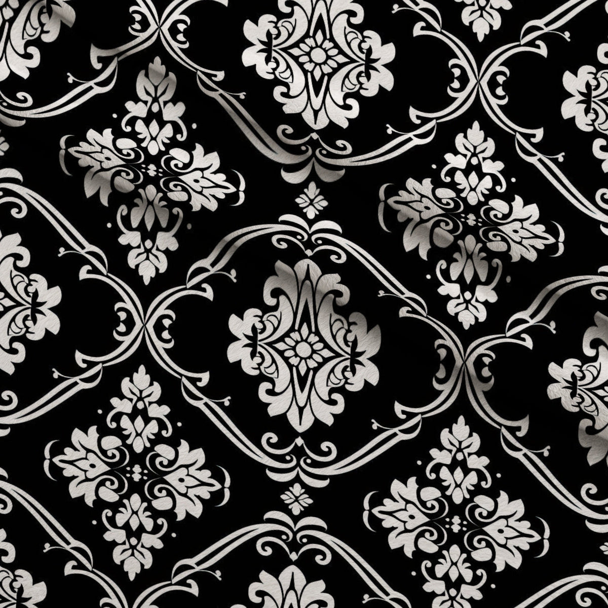 Midnight Filigree Pattern 2 Fleece Fabric — fleece fabric folded close-up preview (mv-fleece-v1:lying)