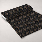 Midnight Filigree Pattern 4 Fleece Fabric — fleece fabric unrolled bolt preview (mv-fleece-v1:bolt)
